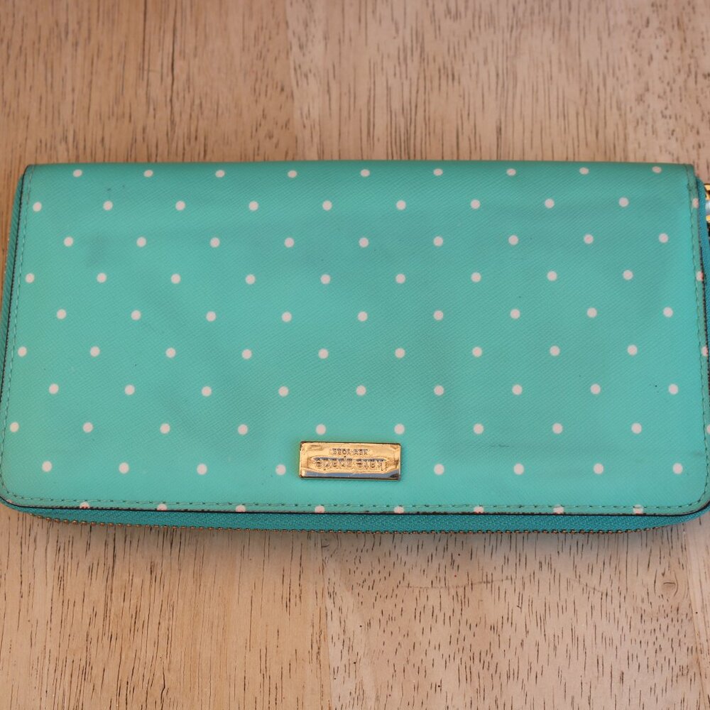 Kate Spade New York Large Continental Polkadot Wallet Zip Around